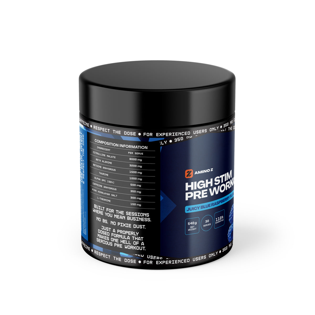 Juicy Blue Raspberry High-Stim Pre-Workout