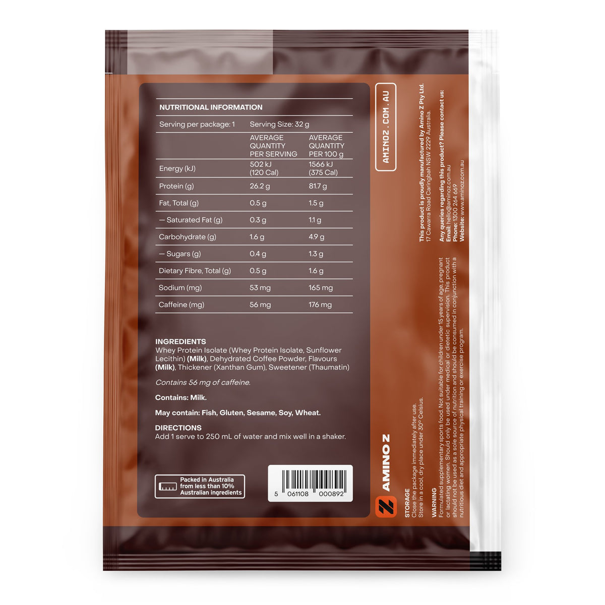Iced Coffee Whey Protein Isolate