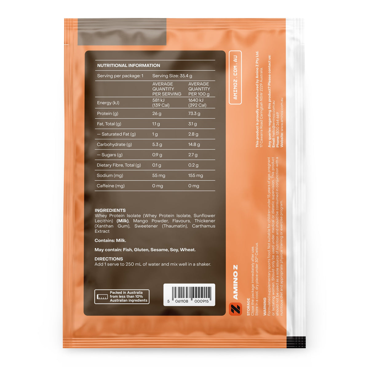Mango Milk Whey Protein Isolate
