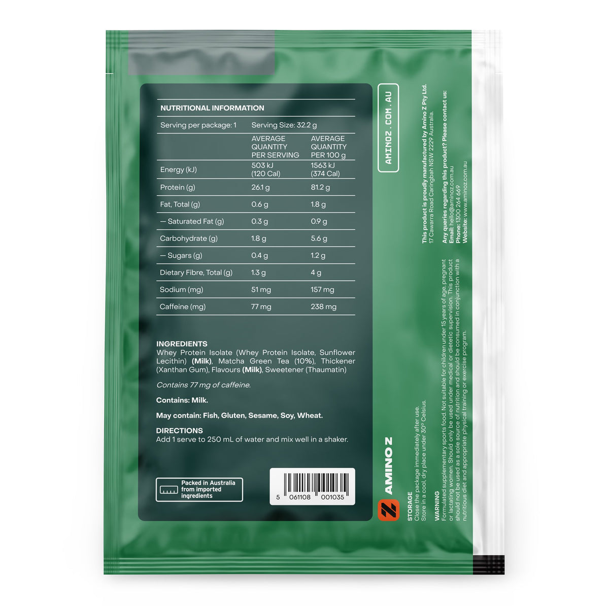 Matcha Latte Whey Protein Isolate