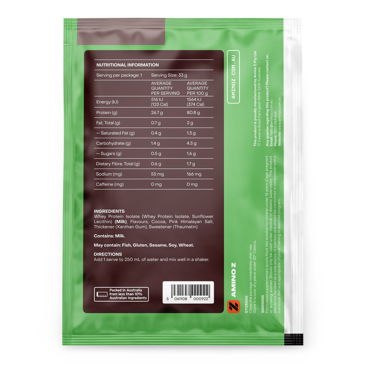 Mint Choc Chip Whey Protein Isolate