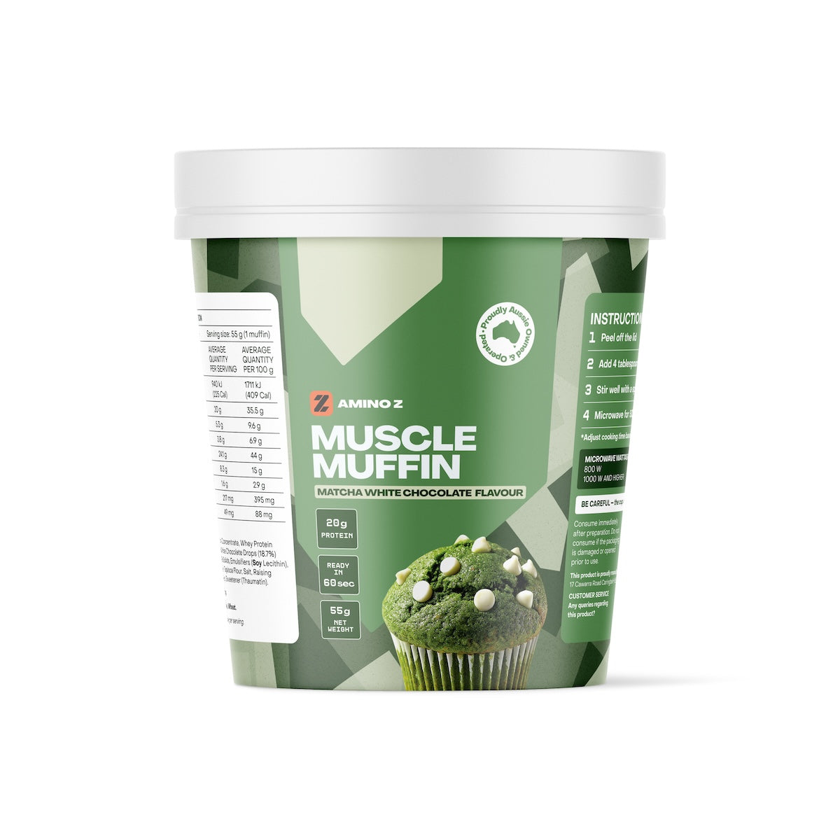 Matcha White Chocolate Muscle Muffin Single Serve