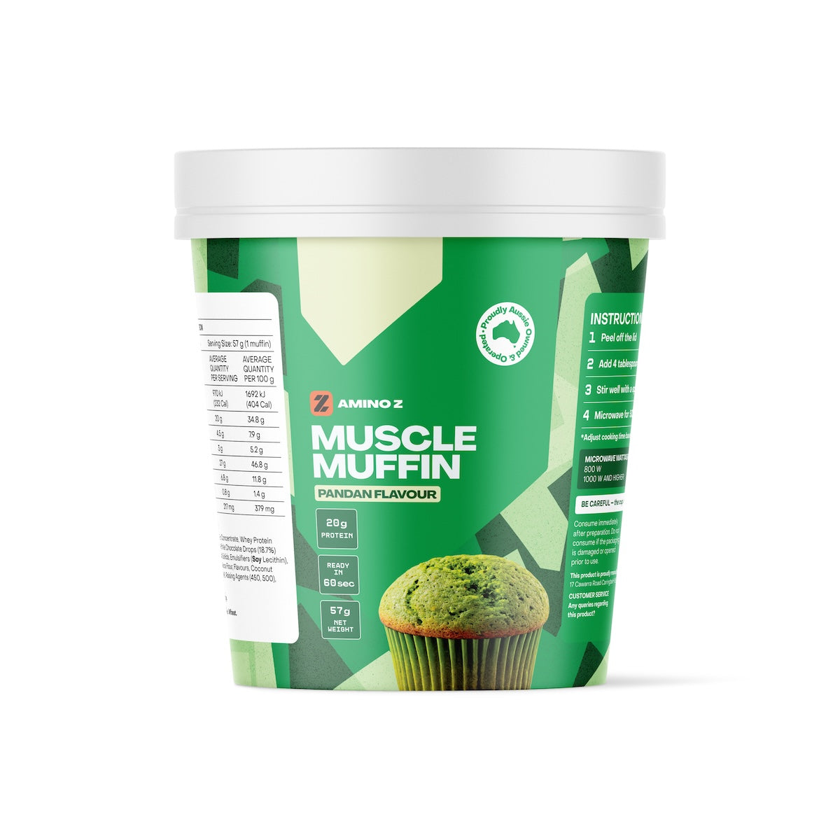 Pandan Muscle Muffin Single Serve