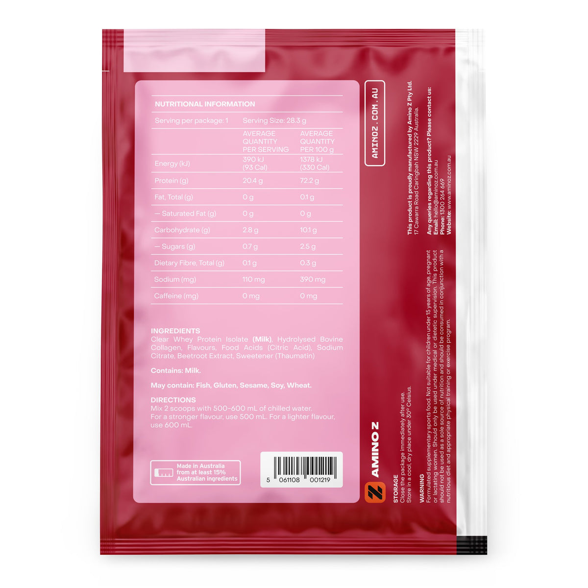 Raspberry Lollies Protein Water